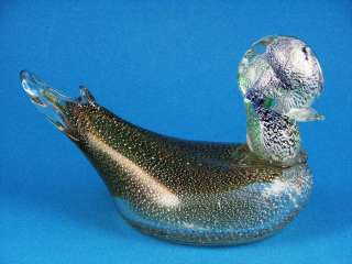 Murano Art Glass Duck Figurine  