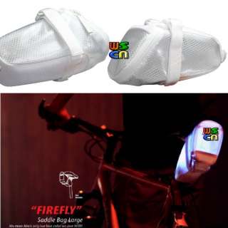   Bike Bicycle Outdoor Saddle Seat Bag Pouch Firefly White  