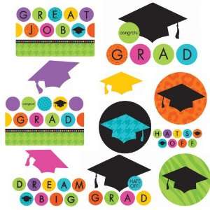   Party By Amscan Colorful Commencement Graduation Value Pack Cutouts