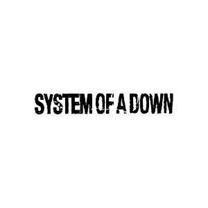  SYSTEM OF THE DOWN BAND WHITE LOGO VINYL DECAL STICKER 