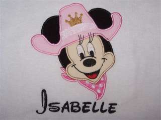 Personalized Custom MINNIE MOUSE Cowgirl Birthday Shirt  
