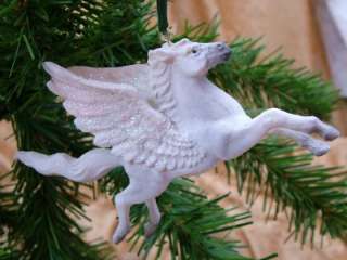 New Pegasus Horse White Christmas Tree Ornament  