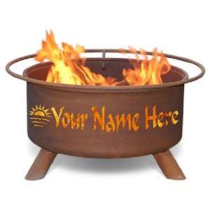   Products F146 Personalized Sunset Fire Pit Patio, Lawn & Garden