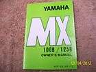 1975 Yamaha MX100 B, MX125 B, Owners Manual, Original