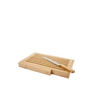  Core Bamboo Bread Board with Bread Knife, Natural Kitchen 