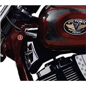 Victory Motorcycles Chrome Tank Strap Cover   pt# 2875450