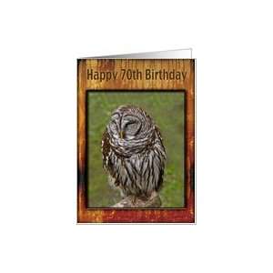  Birthday, 70th, Barred Owl Bird Card Toys & Games