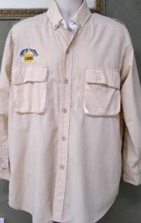 Cabelas Guidewear Fishing Shirt LARRC Patch   Large  
