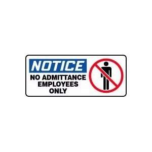   Employees Only (w/Graphic) Sign   7 x 17 Plastic