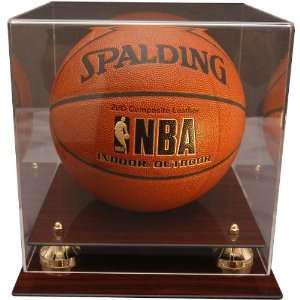  Caseworks Basketball Display Case in Mahogany Finish 