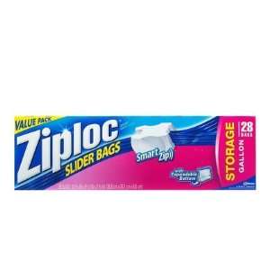 Ziploc Slider Storage Bag Value Pack, Gallon Size 28 ct (Quantity of 6 