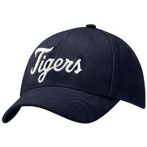  Nike Detroit Tigers Navy Blue Swoosh Flex Fit Hat Sports 