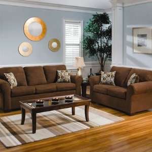  Simmons Upholstery 1640 S Cabot Microfiber Sofa and 