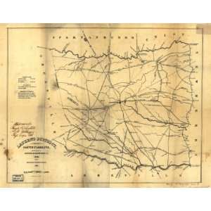 1825 map Laurens County South Carolina