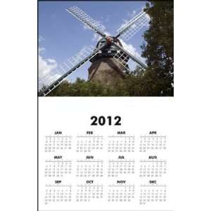  Windmill 2012 One Page Wall Calendar 11x17 inch on Glossy 