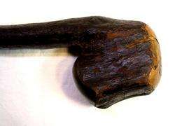 Great Antique Irish Blackthorn Shillelagh Cudgel Carved Shamrock C 