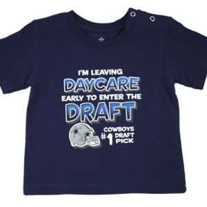  Infant Dallas Cowboys #1 Draft Pick Daycare TShirt Sports 