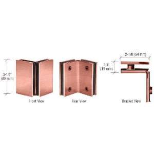 CRL Antique Brushed Copper Geneva Series Glass to Glass Bracket by CR 