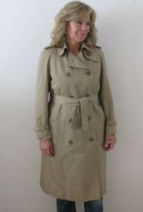 AQUASCUTUM LONDON LADIES HOUSE CHECK WOOL LINED MILITARY TRENCH COAT 