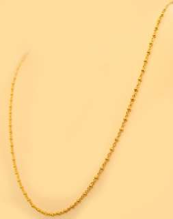 22K SOLID GOLD bead necklace from Thailand (size 24)  