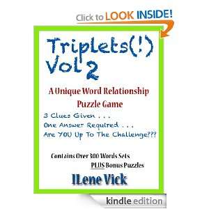 Triplets() VOLUME 2 A Unique Word Relationship Puzzle Game ILene 