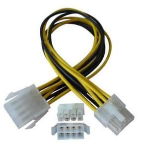 Cable CB 8M 8F,White Connectors, Non Sleeve, 8 pin EPS Extension Cable 