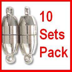 10 set STRONG Silver Magnetic Jewelry Clasps 6*19mm  