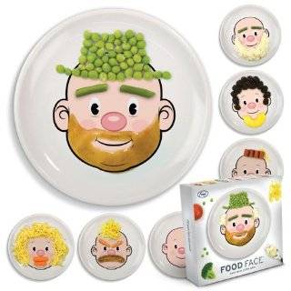  Food Face Ceramic Plate   make faces at the table Kitchen 