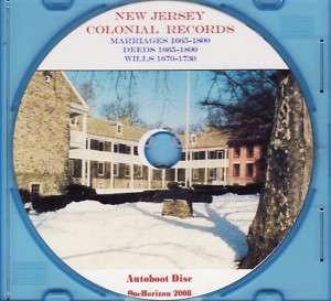 Colonial New Jersey Records   Marriages, Wills & Deeds  