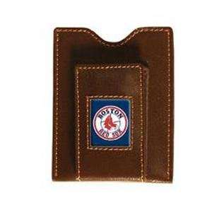   Red Sox Brown Leather Money Clip with Cardholder