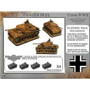   Forged in Battle (15mm WWII) German PzIIIJ/L Pack (4) Toys & Games