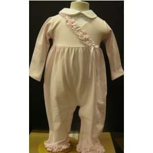    Peruvian pima Baby Girl outfit with ruffle across   9m Baby