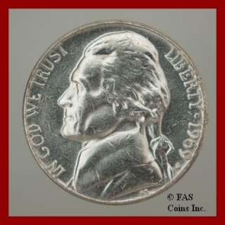 1969 S BU Jefferson Nickel US Coin  