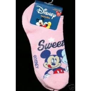  Disney Mickey Mouse Girls Socks Size 6 8 Two Assorted 
