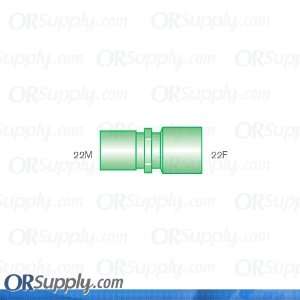  Intersurgical 22M to 22F Straight Connectors   Case of 100 