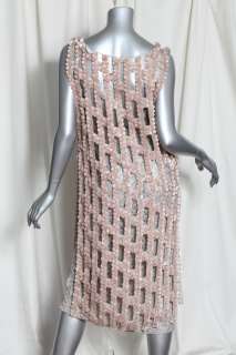   2010 RUNWAY Paillettes Overlay+Beaded Knit Layered EVENT Dress S/40