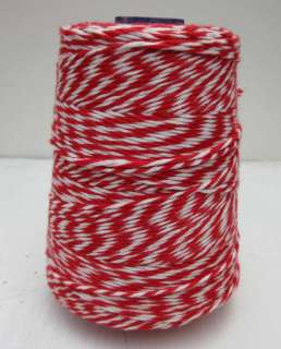 10 Ply   Red and White Twine 300 yards Heavy Baker Twine  