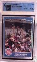 84 85 Star NBA Detroit Pistons Isiah Thomas Card GAI  