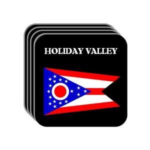  US State Flag   HOLIDAY VALLEY, Ohio (OH) Set of 4 Mini 