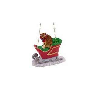  Leopard Sleigh Ride Christmas Ornament
