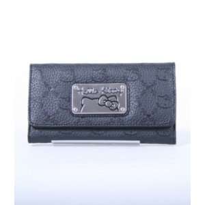    Hello Kitty Black Embossed Faux Leather Wallet 