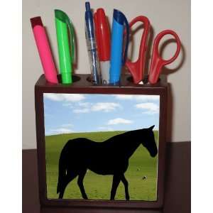  Rikki KnightTM Horse Silhouette in Farm Field Design 5 