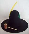 HILLBILLY PATCH FEATHER BLACK CORNCOB PIPE HOBO BUM HAT