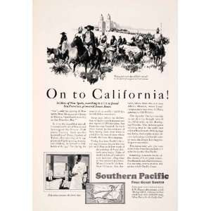  1929 Ad Southern Pacific Railroad Railway Train California 