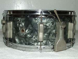 1940s LUDWIG Buddy Rich Snare Drum WFL; Black Diamond Pearl, Nickel 