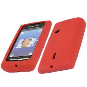   RED SoftSkin Silicone Case/Cover/Skin For Sony Ericsson X8 Xperia