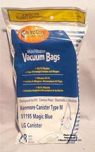 Kenmore M Vacuum Bags 5231FI2390J Magic Blue 8 pk  