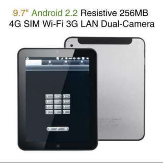 HOT 4GB 9.7 Android 2.2 Phone Call Tablet PC SIM GSM 850/900/1800 