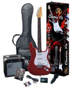   Guitar, Amp, Instructional DVD, Guitar Bag, Tuner, Strap, and Cable