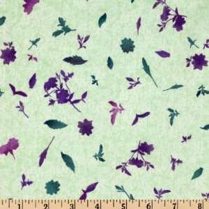   Sprig Silhouette Mint Fabric By The Yard Arts, Crafts & Sewing